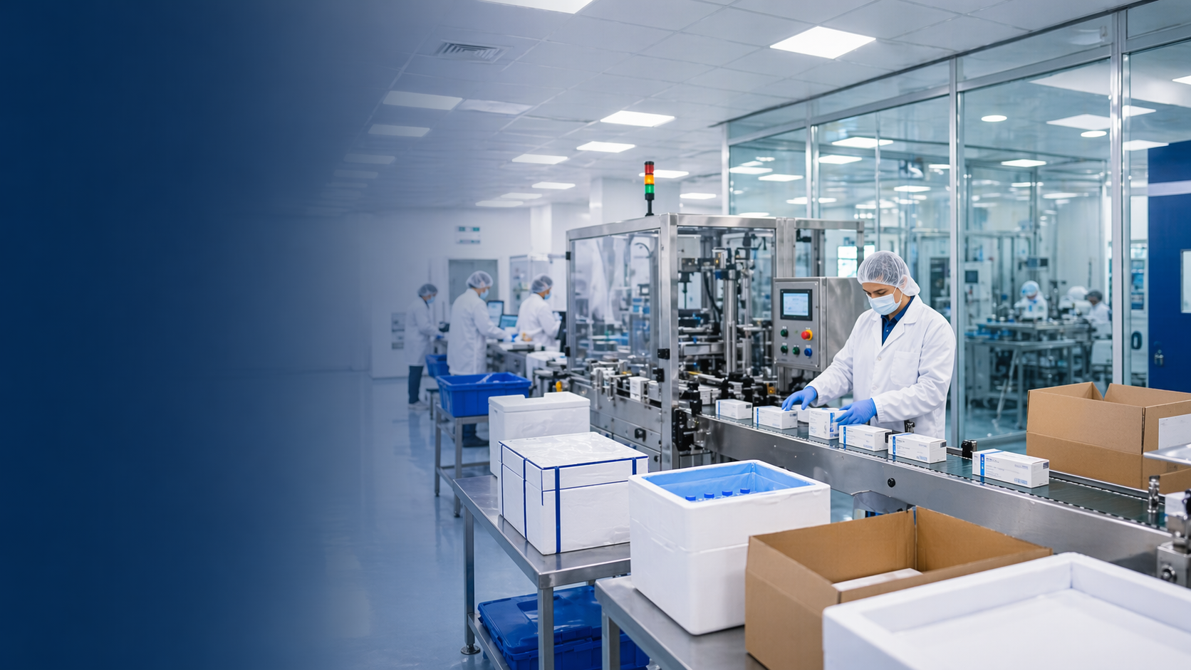 Clean pharmaceutical packaging and clinical supply operation