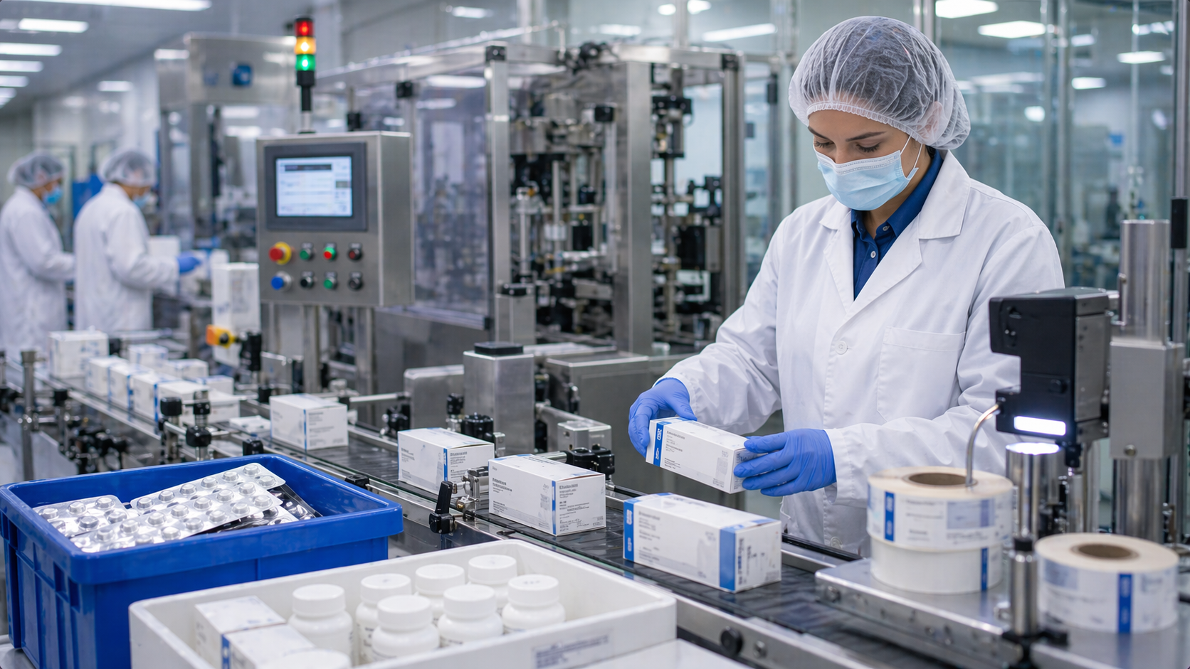 Clinical packaging and labeling line